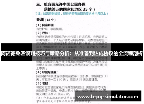 阿诺德免签谈判技巧与策略分析：从准备到达成协议的全流程剖析